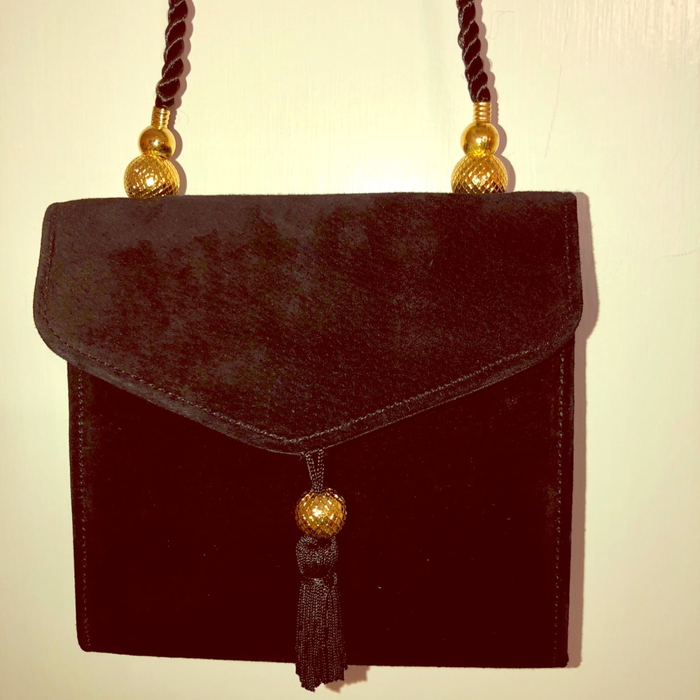 Evening Bag Black Suede